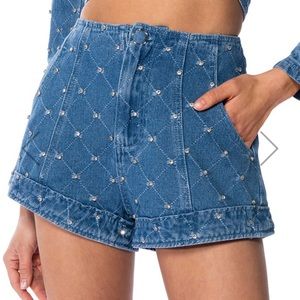 [NWT] AKIRA Rhinestone Denim Shorts